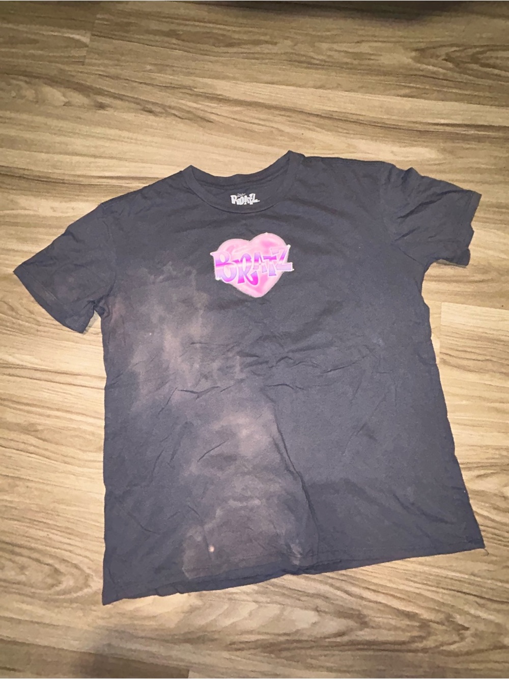 Bratz Kids Black Graphic Tee with Pink Heart Logo